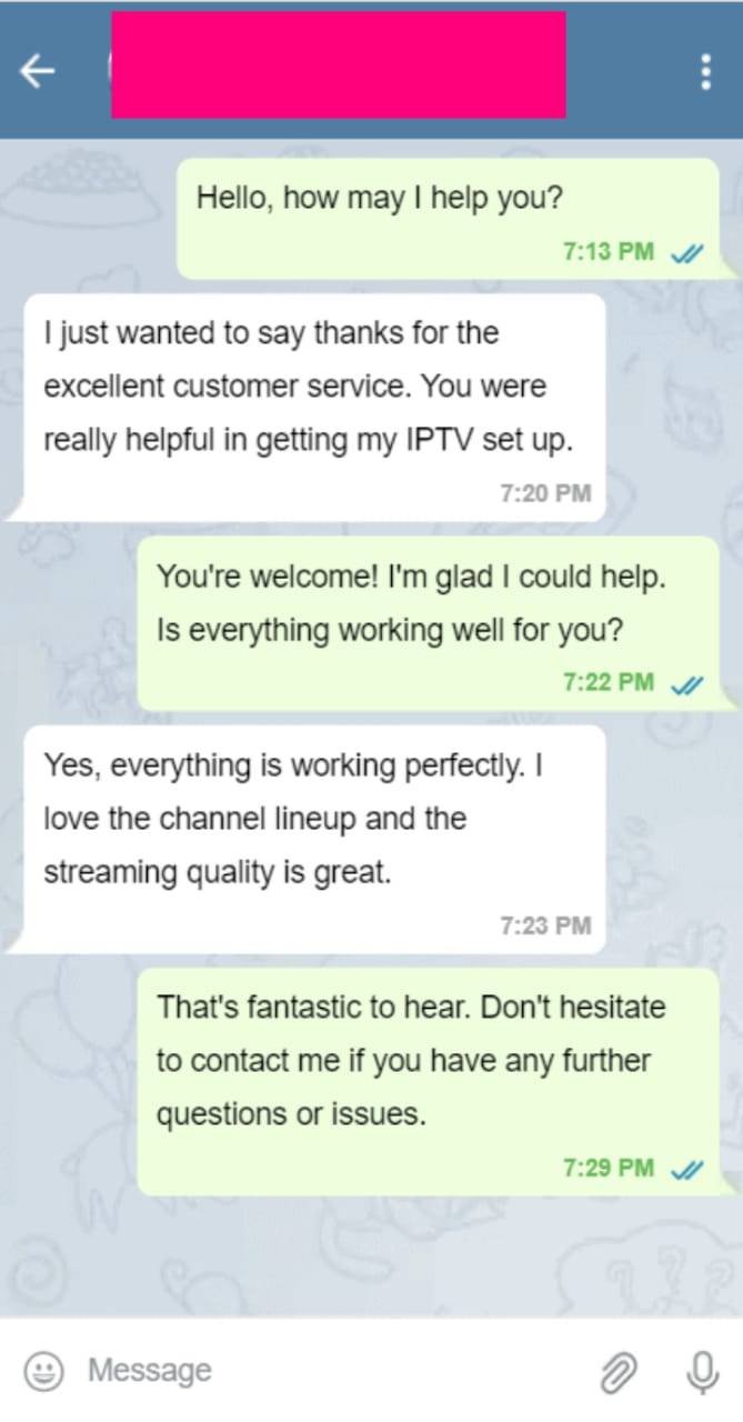 Ckient IPTV service 7